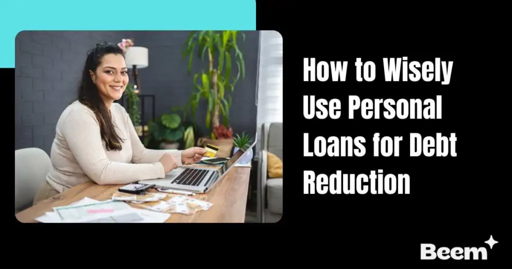 Woman Wisely Using Personal Loans for Debt Reduction