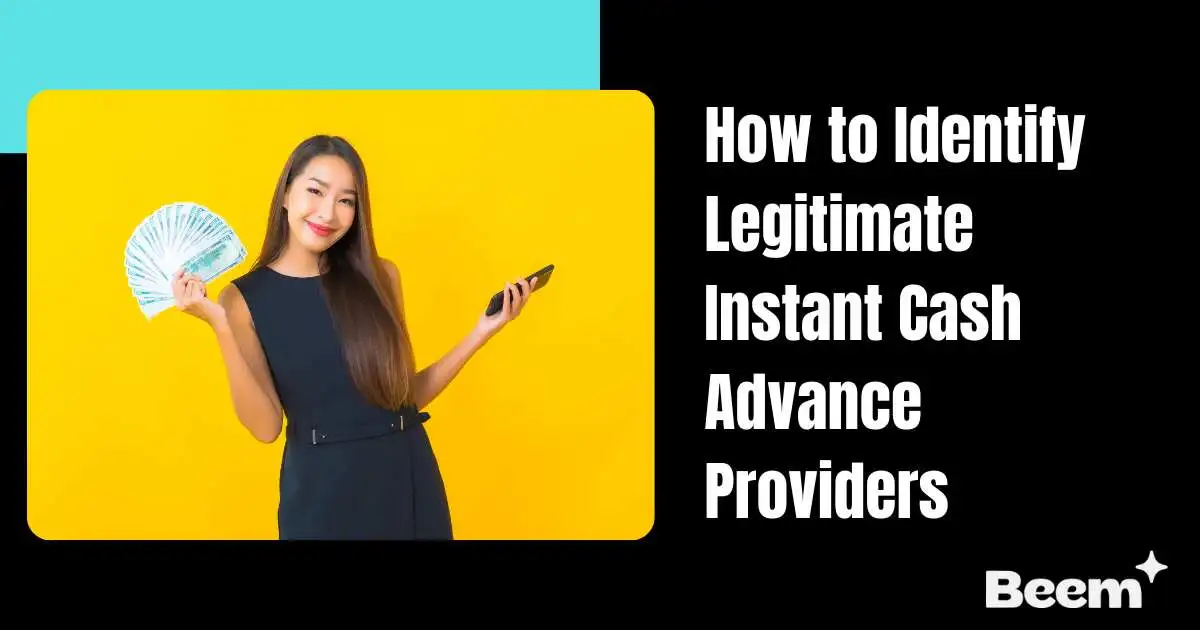Legitimate Instant Cash Advance Providers